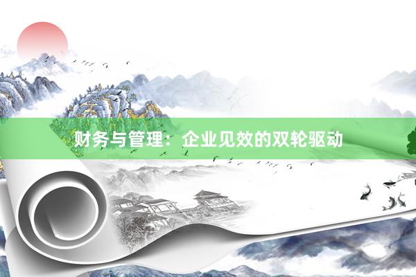 财务与管理：企业见效的双轮驱动